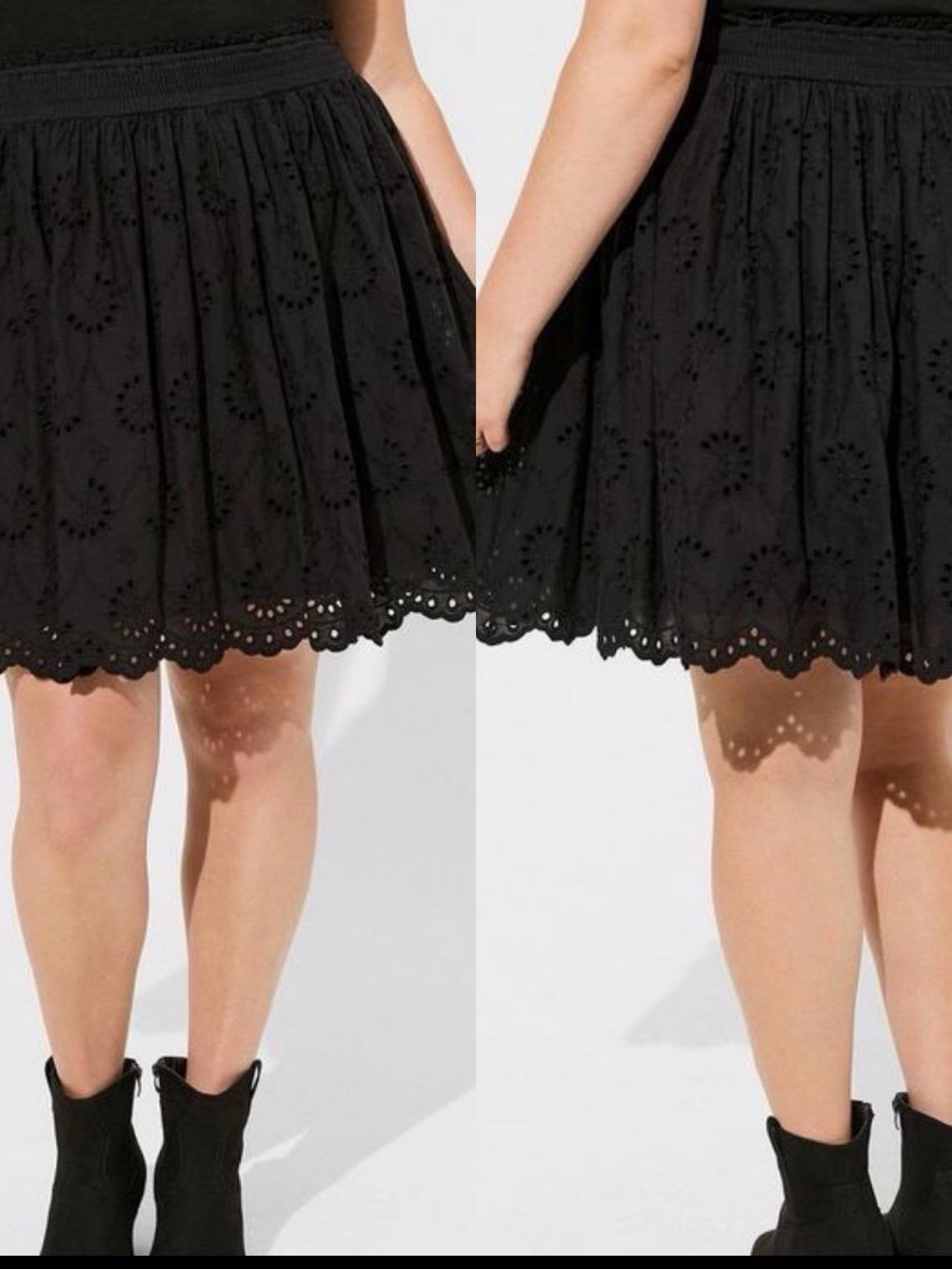 torrid Black Eyelet Circle Skirt